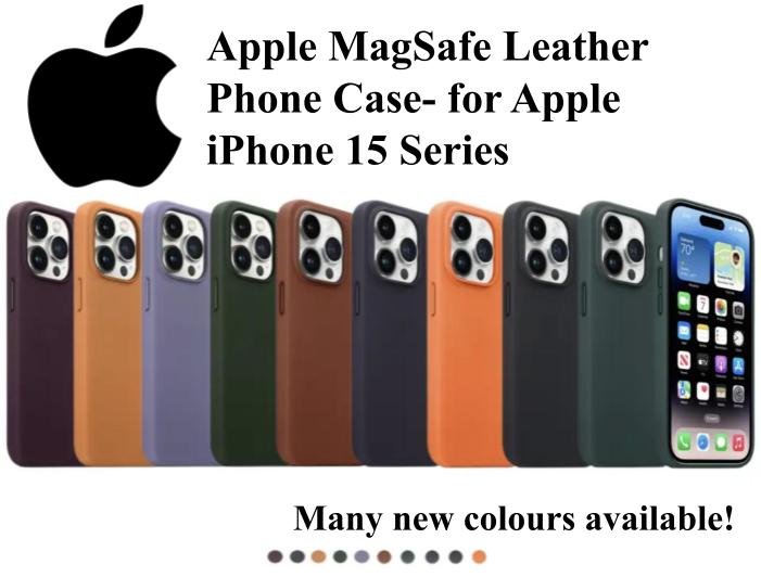 Premium Apple MagSafe Leather Phone Case- for Apple iPhone 15 Series Premium Apple MagSafe Leather Phone Case- for Apple iPhone 15 Series